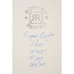 Romero Britto Hand‑Embellished Mixed‑Media Giclee, 44.5